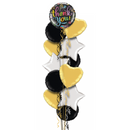 Thank You Classy Gold and Black Balloon Bouquet