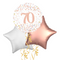 Happy 70th Birthday Rose Gold Balloon Bouquet