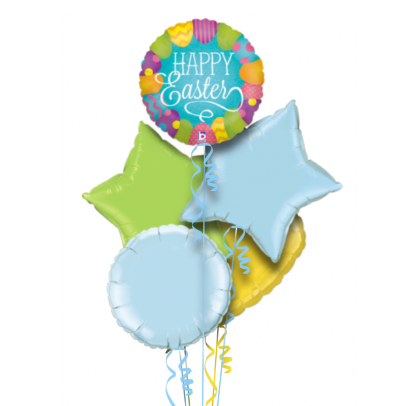 Happy Easter & Colorful Eggs Balloon Bouquet