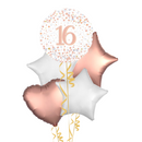 Happy 16th Birthday Rose Gold Balloon Bouquet