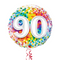Happy 90th Birthday Rainbow Confetti Balloon Bouquet
