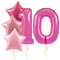 Pink Party Birthday Set Foil Balloons (two numbers)