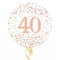 Happy 40th Birthday Rose Gold Balloon Bouquet