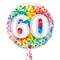 Happy 60th Birthday Rainbow Confetti Balloon Bouquet