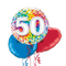Happy 50th Birthday Rainbow Confetti Balloon Bouquet