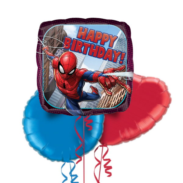 Spiderman Happy Birthday Balloon Bouquet