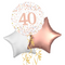 Happy 40th Birthday Rose Gold Balloon Bouquet