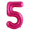 Pink Number Large Shape Balloon