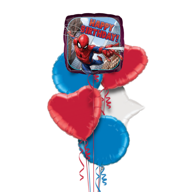 Spiderman Happy Birthday Balloon Bouquet