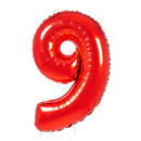 Large Red Number Balloon