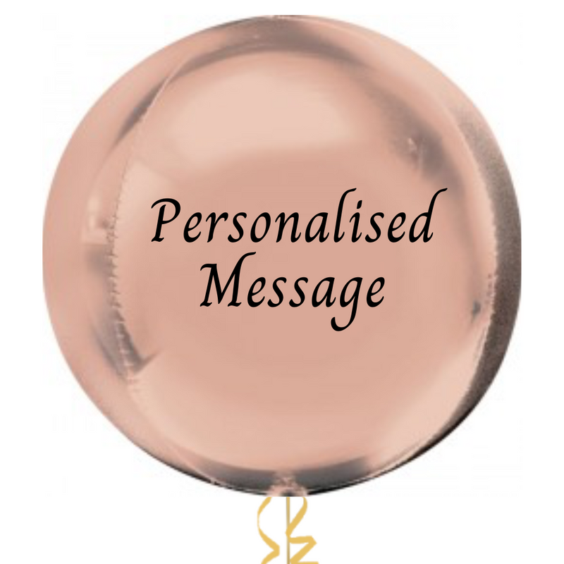 Rose Gold Personalised Orbz Balloon