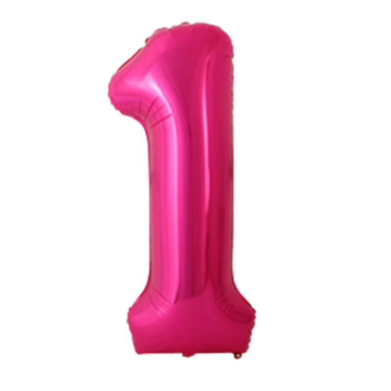 Pink Number Large Shape Balloon