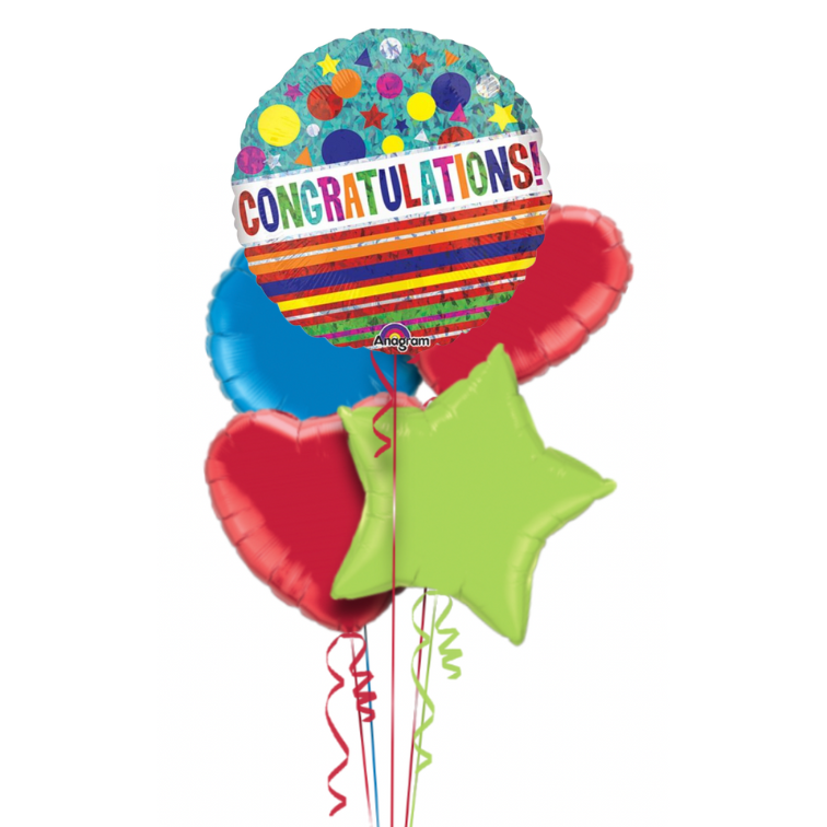 Colourful Congratulations Balloon Bouquet