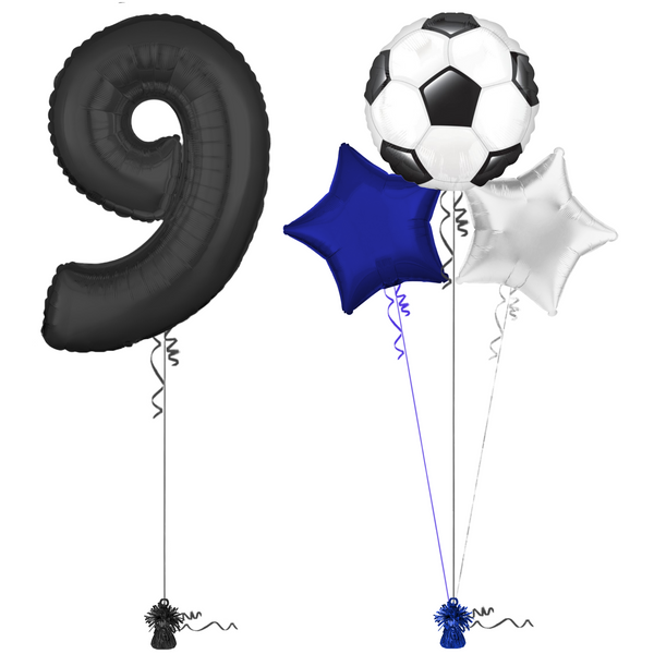 Goal Getter 9th Birthday Balloon Bouquet Set