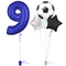 Royal Blue 9th Birthday Balloon Bouquet Set