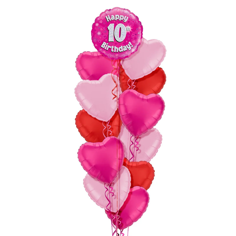 10th Birthday Pink Balloon Bouquet