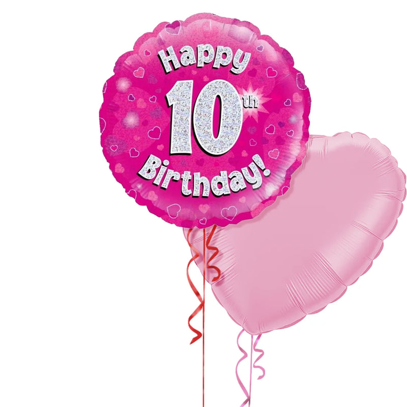 10th Birthday Pink Balloon Bouquet