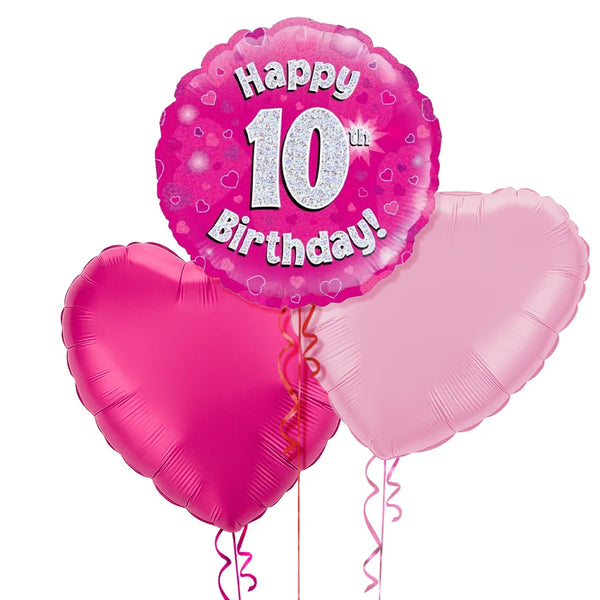 10th Birthday Pink Balloon Bouquet