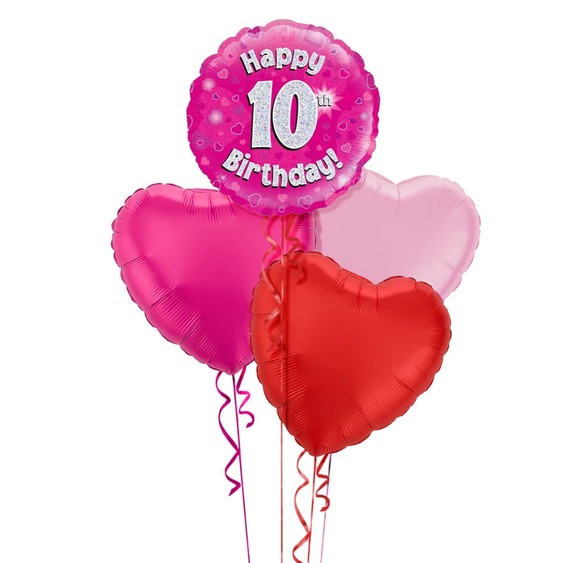 10th Birthday Pink Balloon Bouquet