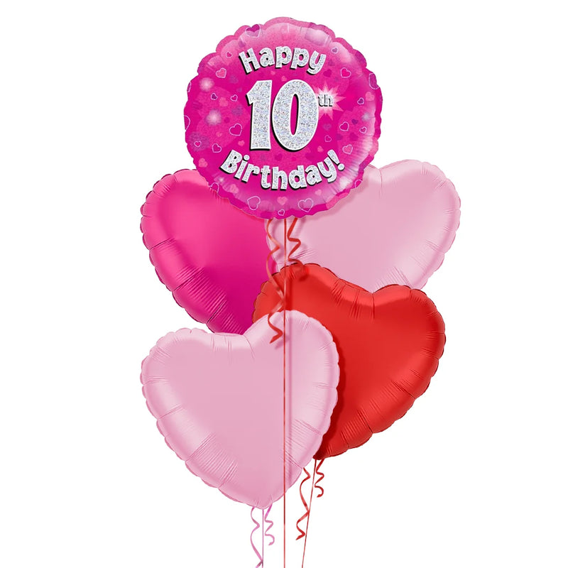 10th Birthday Pink Balloon Bouquet