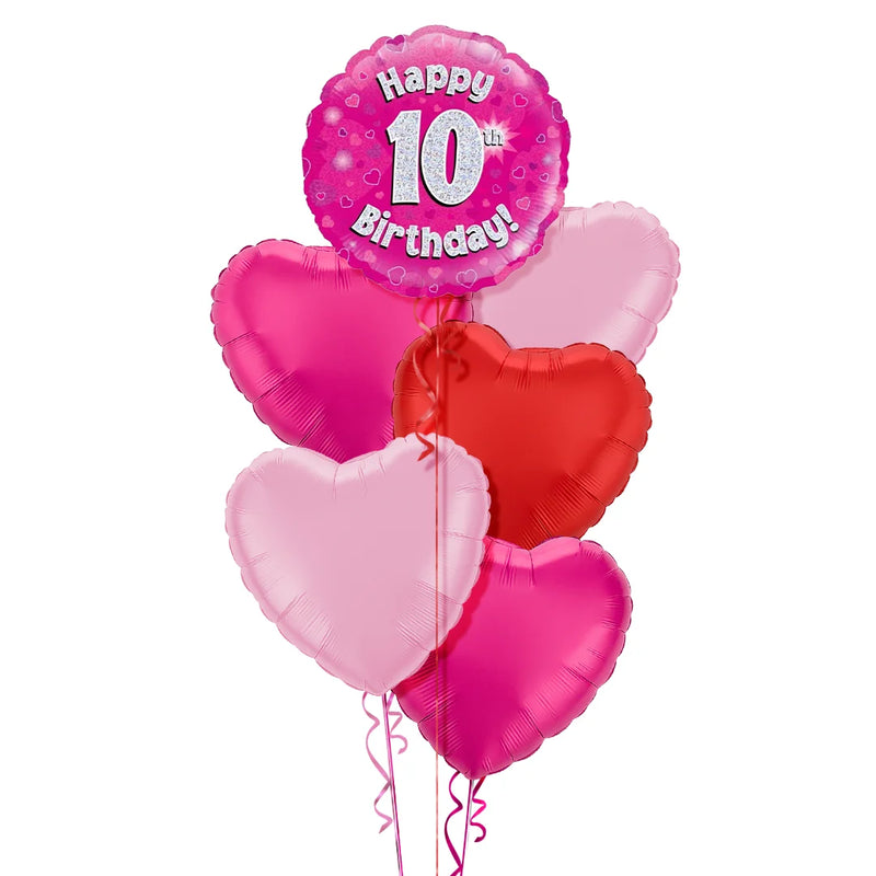 10th Birthday Pink Balloon Bouquet