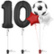 Soccer Star 10th Birthday Balloon Bouquet Set