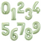 Olive Green Number Large Shape Balloon