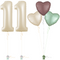 Cream 11th Birthday Balloon Bouquet Set