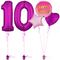 Hot Pink 10th Birthday Balloon Bouquet Set