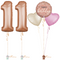 Rose Gold 11th Birthday Balloon Bouquet Set