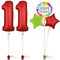 Red 11th Birthday Balloon Bouquet Set