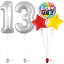 Silver 13th Birthday Balloon Bouquet Set