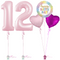 Pastel Pink 12th Birthday Balloon Bouquet Set