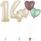 Cream 14th Birthday Balloon Bouquet Set