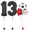 Football Star 13th Birthday Balloon Bouquet Set