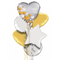 Silver and Gold Anniversary Balloon Bouquet
