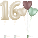 Cream 16th Birthday Balloon Bouquet Set