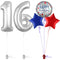 Silver 16th Birthday Balloon Bouquet Set