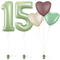 Olive Green 15th Birthday Balloon Bouquet Set