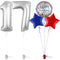 Silver 17th Birthday Balloon Bouquet Set