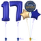 Royal Blue 17th Birthday Balloon Bouquet Set