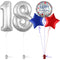 Silver 18th Birthday Balloon Bouquet Set