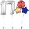 Silver 17th Birthday Balloon Bouquet Set