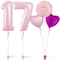 Pastel Pink 17th Birthday Balloon Bouquet Set