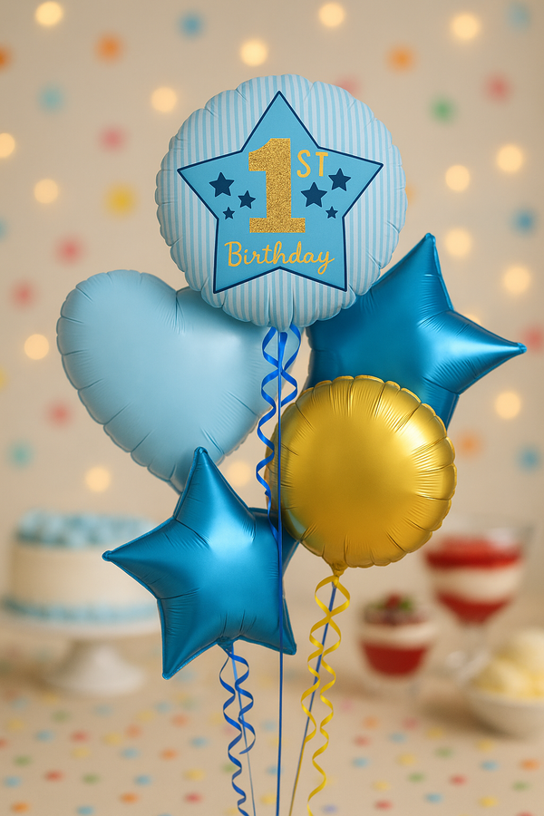 1st Birthday Balloons bottom image