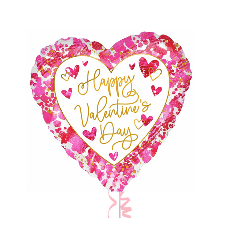 Happy Valentine's Day Pink Watercolour Balloon Bouquet