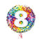 Happy 8th Birthday Confetti Balloon Bouquet