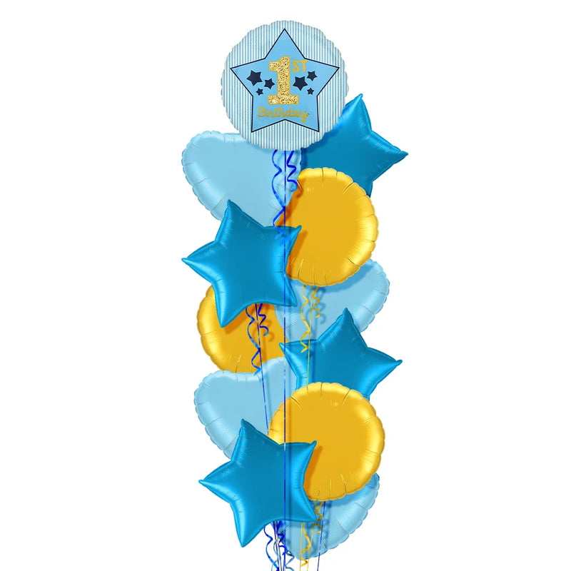 1st Birthday Blue Balloon Bouquet