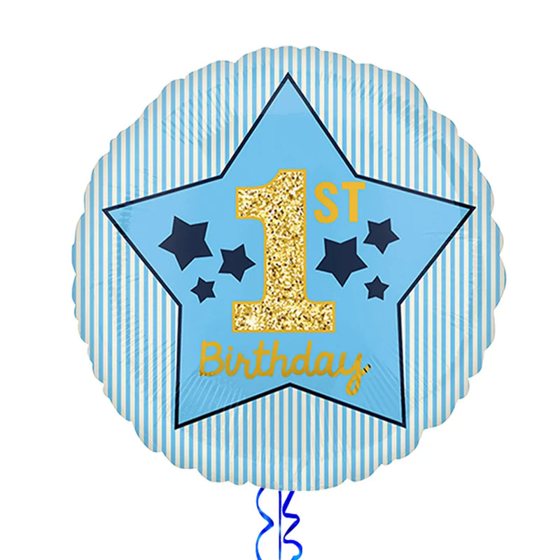 1st Birthday Blue Balloon Bouquet
