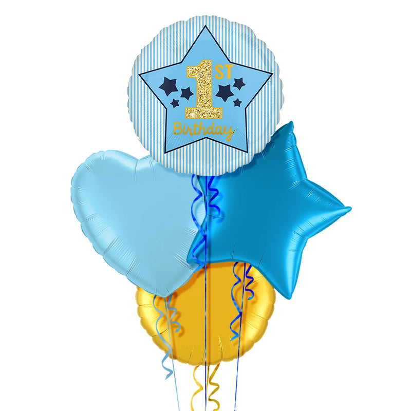 1st Birthday Blue Balloon Bouquet